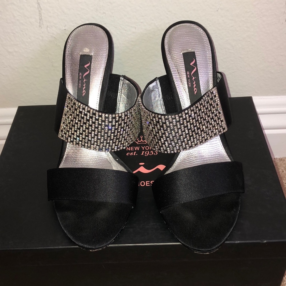 Black Luster Heels